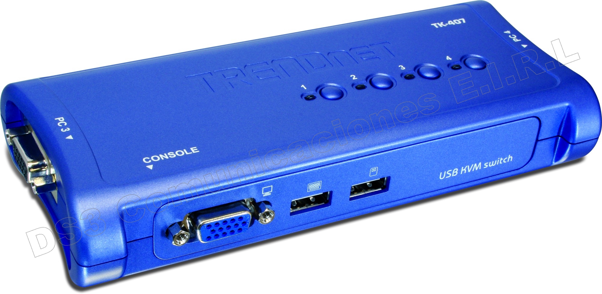 Switch KVM TRENDnet TK-407K A 4 Porte USB/VGA - Per Controllare Più Computer Con Un Solo Monitor E Tastiera